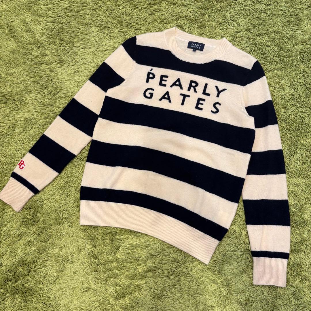 パーリーゲイツ PEARLYGATES ニットセーター ボーダー カシミア混 0