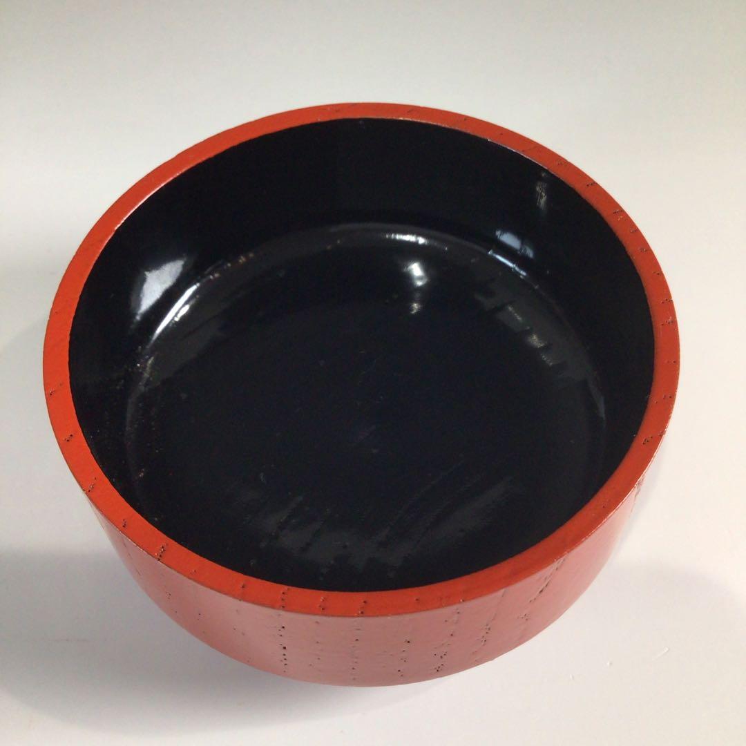 Ｐ５９９　薄茶器　『木製』『石村英一作』『朱塗』『棗』　共箱　茶道具