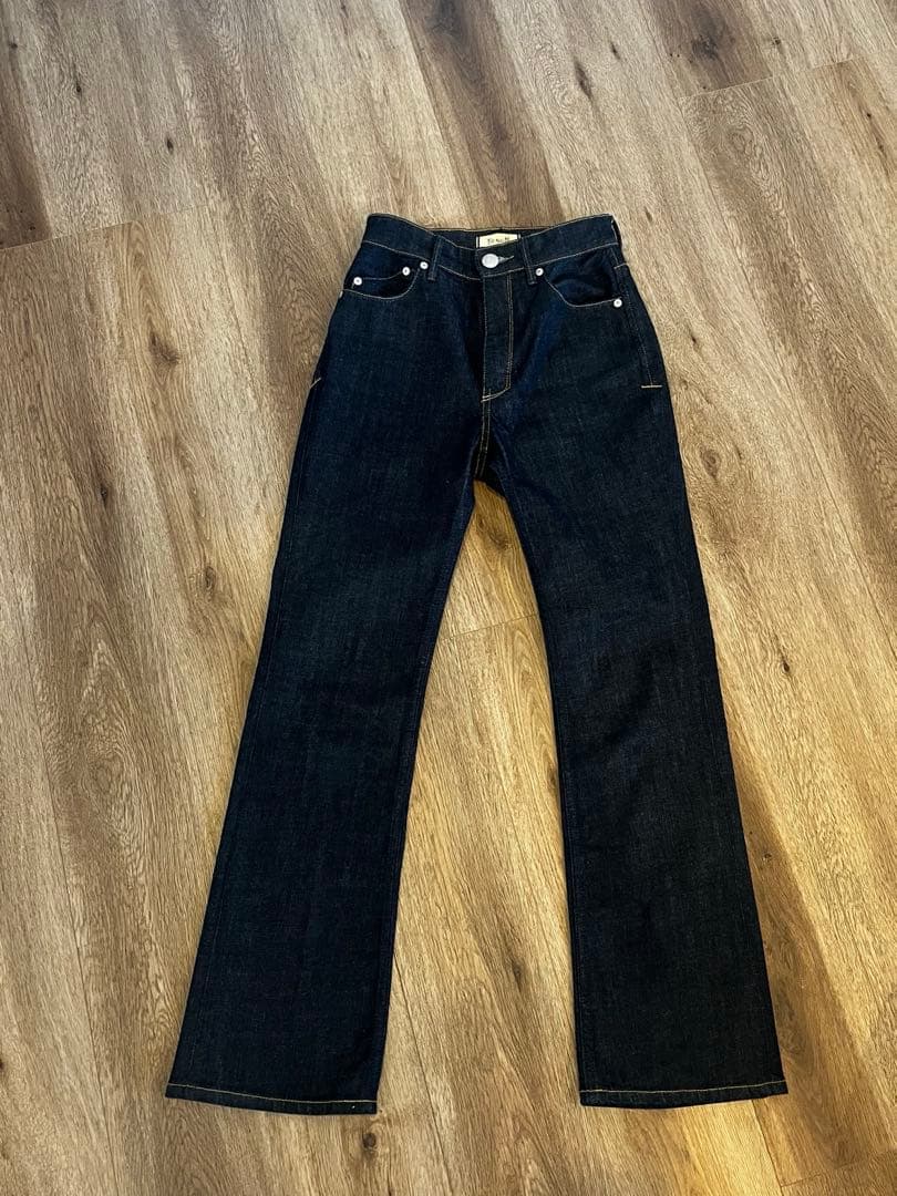 チ*)様 ヤヌーク セミフレア　23 ワンウォッシュインディゴ