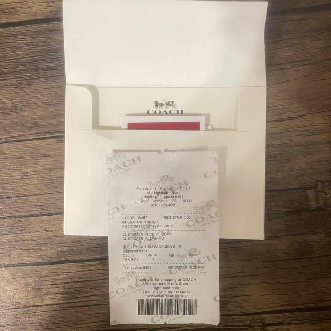 未使用 COACH コーチ シグネチャー ボディバック C2853 グレー 黒