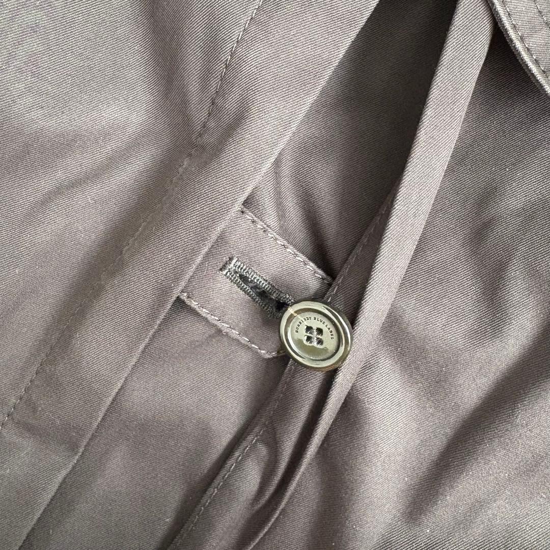 人気◆バーバリーブルーレーベル ライナー ベルト付 トレンチコート 黒 L