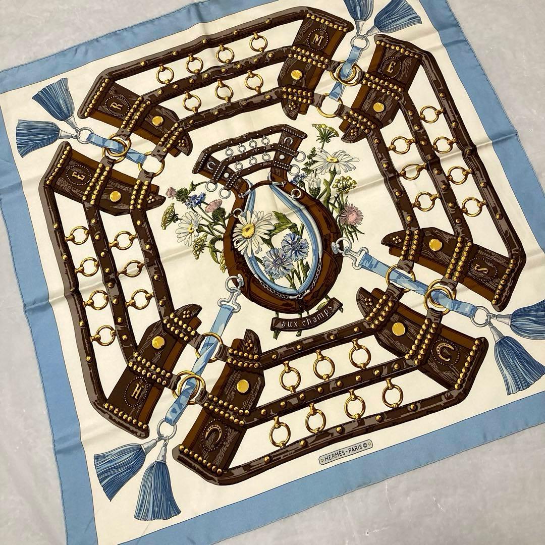 HERMESエルメス スカーフ★カレ90 AUX CHAMPS