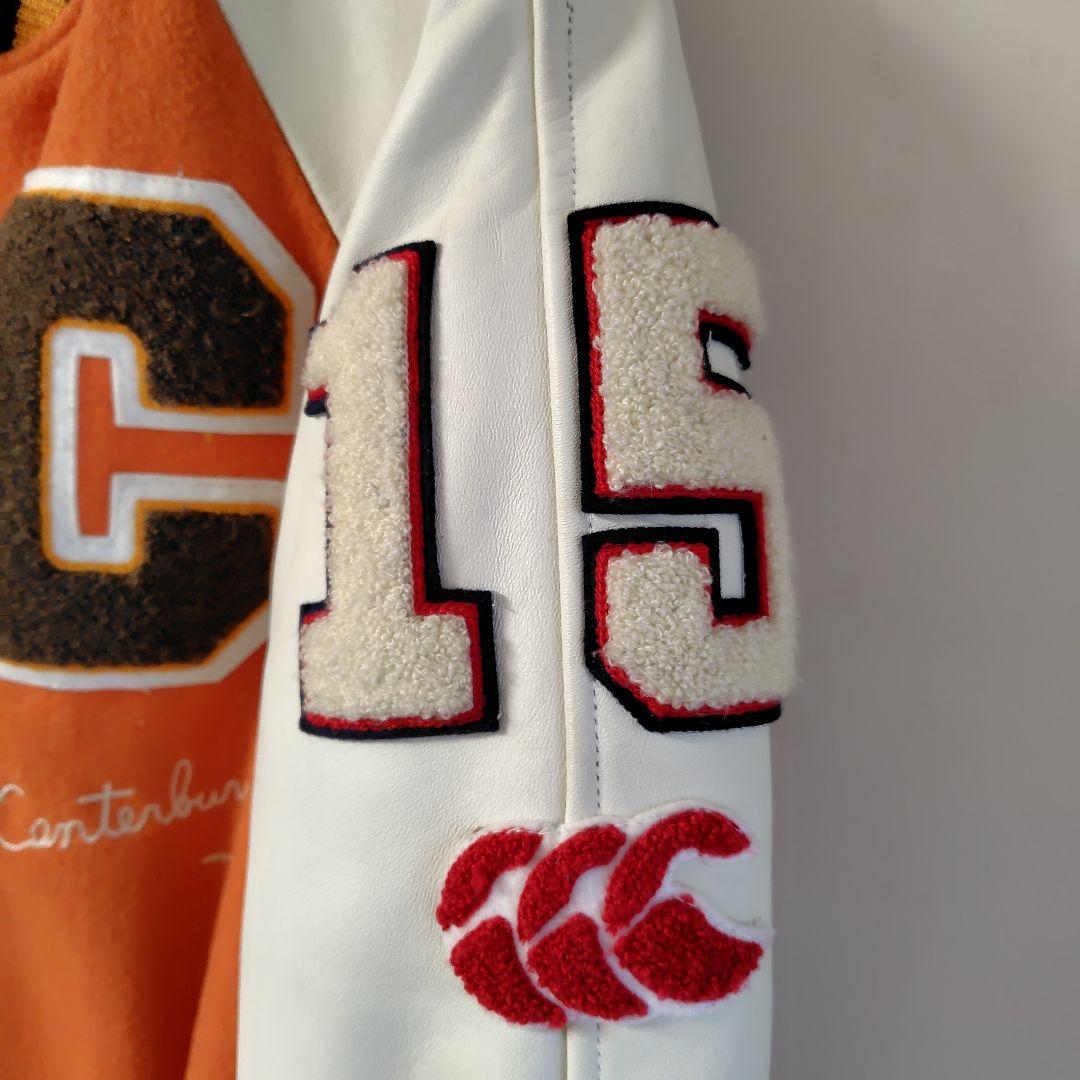 カンタベリー　 袖牛革 ワッペン スタジャン 　サイズ Ｍ