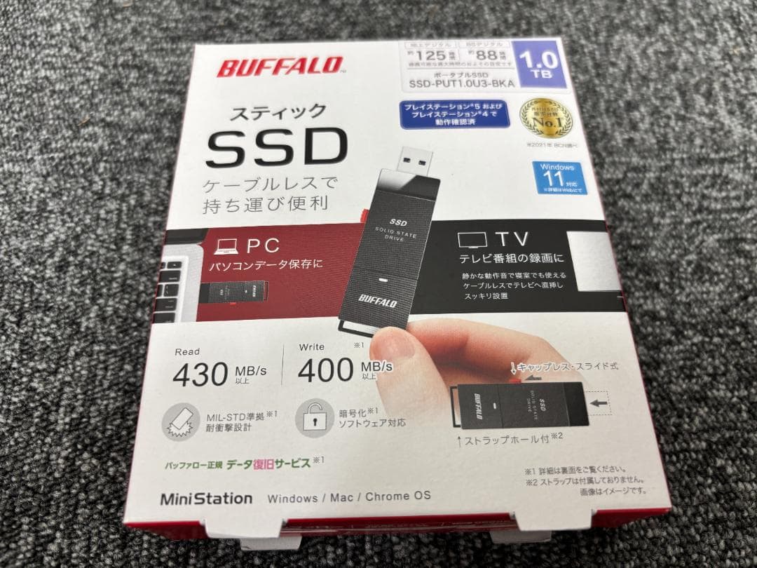 外付けハードディスク・ドライブ BUFFALO SSD-PUT3-03-BKA 1TB