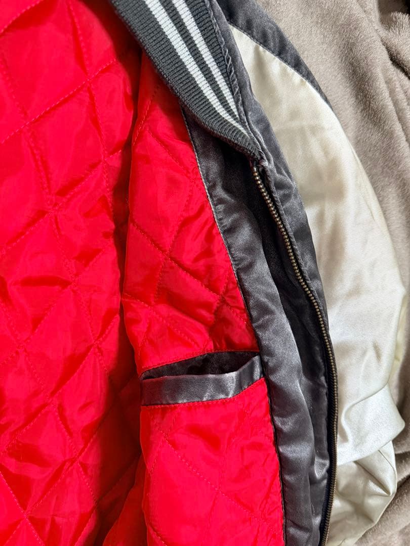 美品 Jungle Storm 日本地図芸者 スカジャン vintage サテン