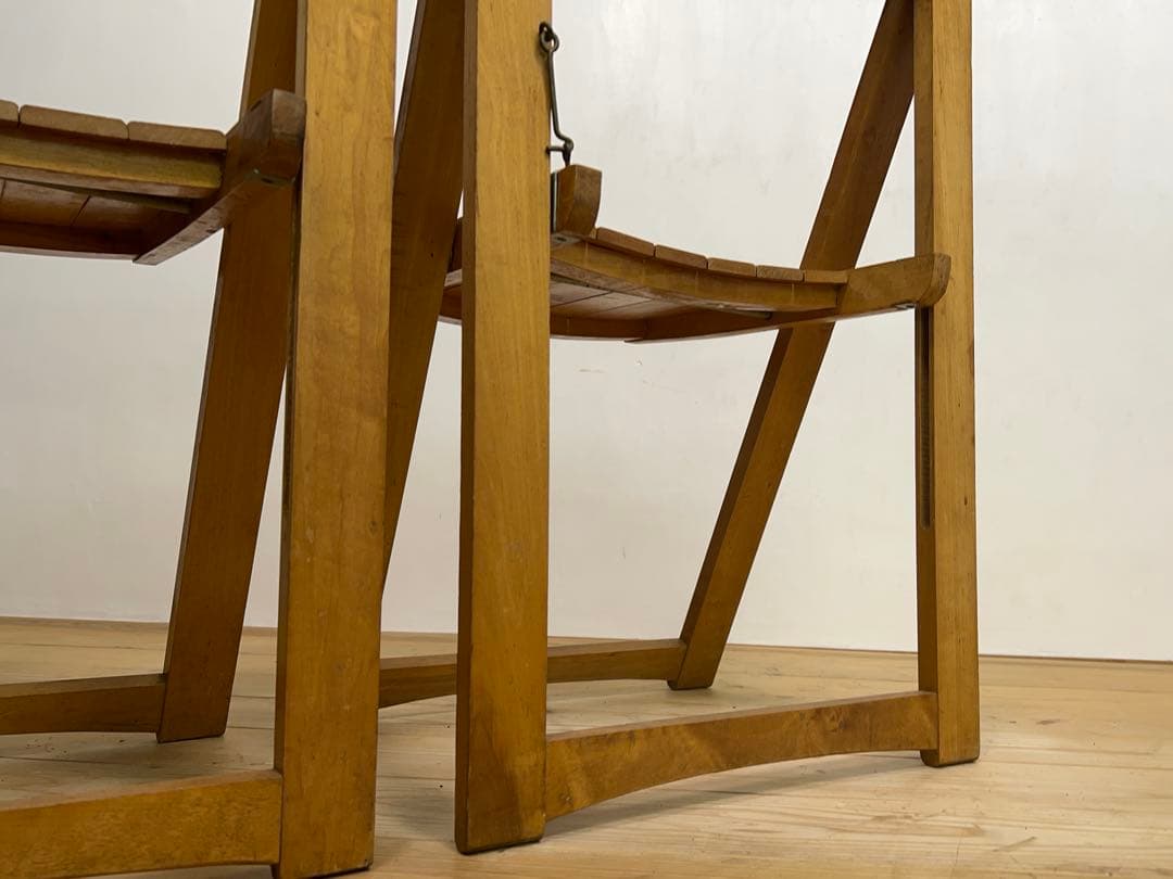 折りたたみ　イス　椅子　チェア　2脚セット　古道具　ビンテージ　アンティーク