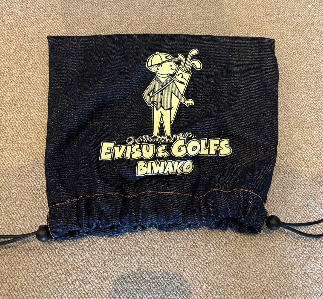 レア エヴィスゴルフ EVISU キャディバッグ デニム フードカバー付き