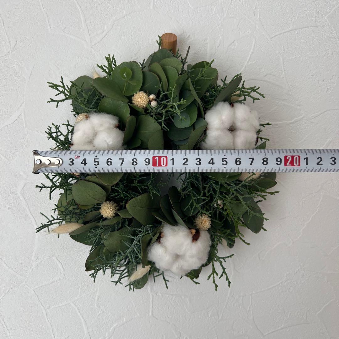 ポポラスとコットンのナチュラルリース ***ラッピング無料 冬 プレゼント