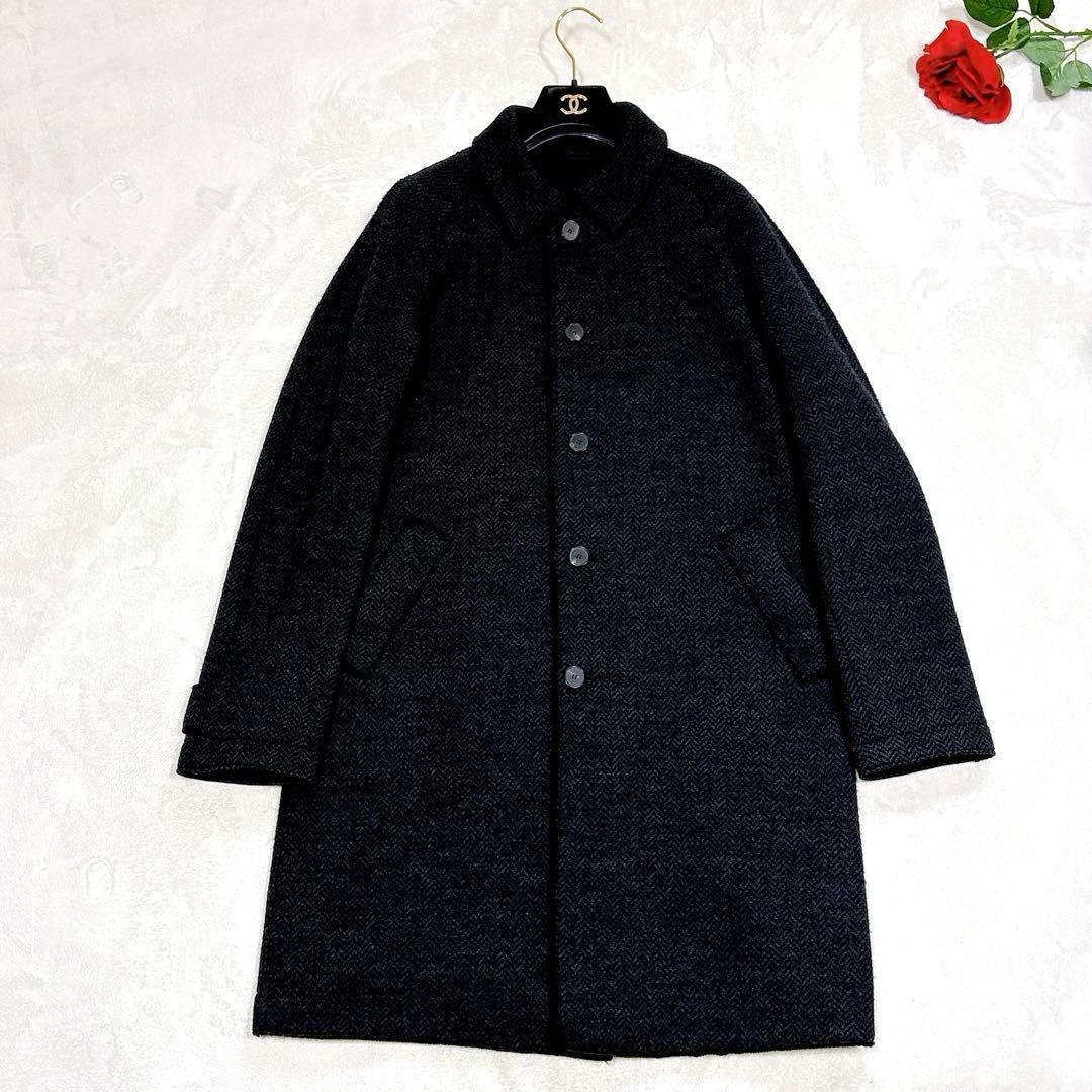 新品同様✨　ハリス　ワーフ　ロンドン　ステンカラー　メンズ　ヘリンボーン