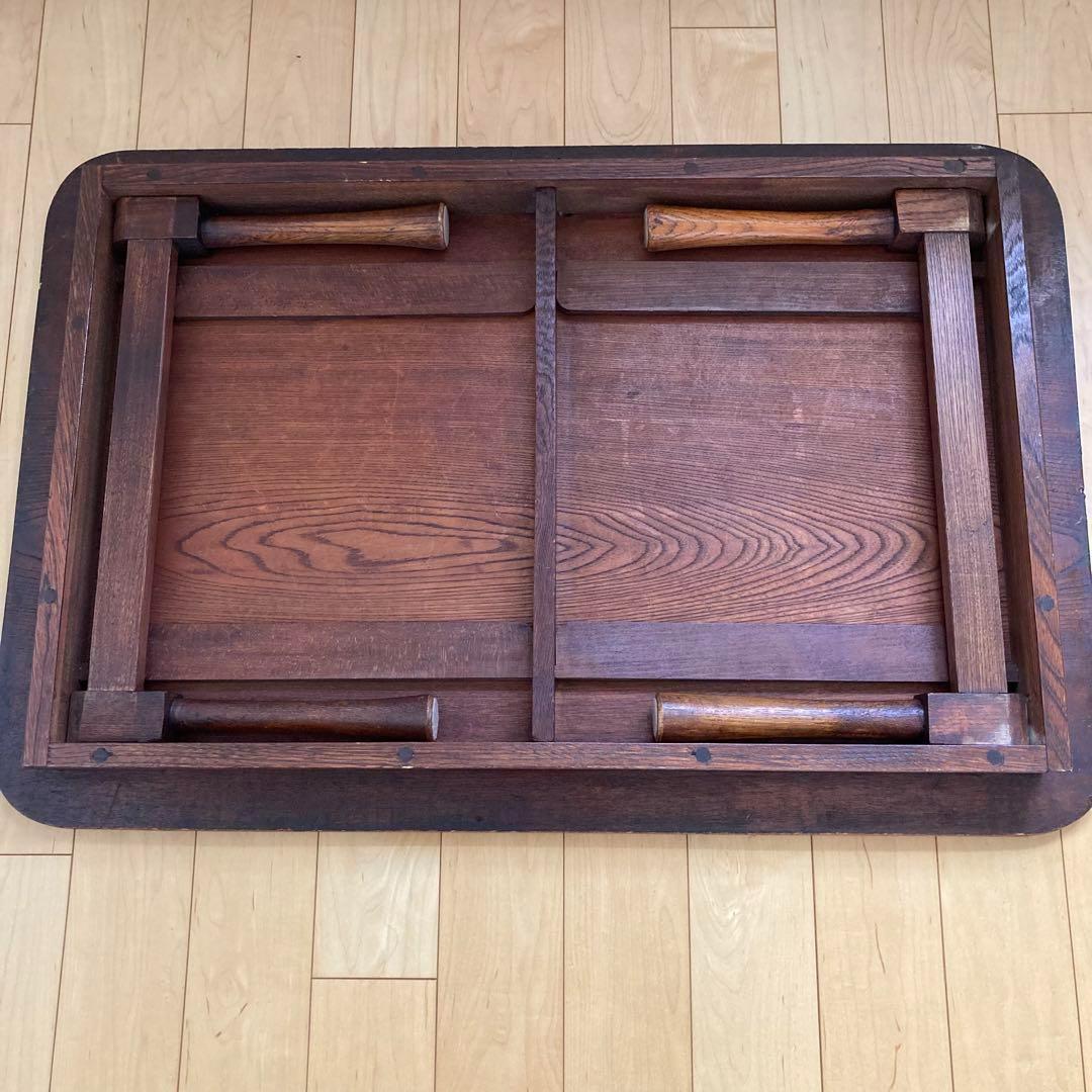 【アンティーク】一枚板 木製座卓 長方形 ブラウン シンプルデザイン