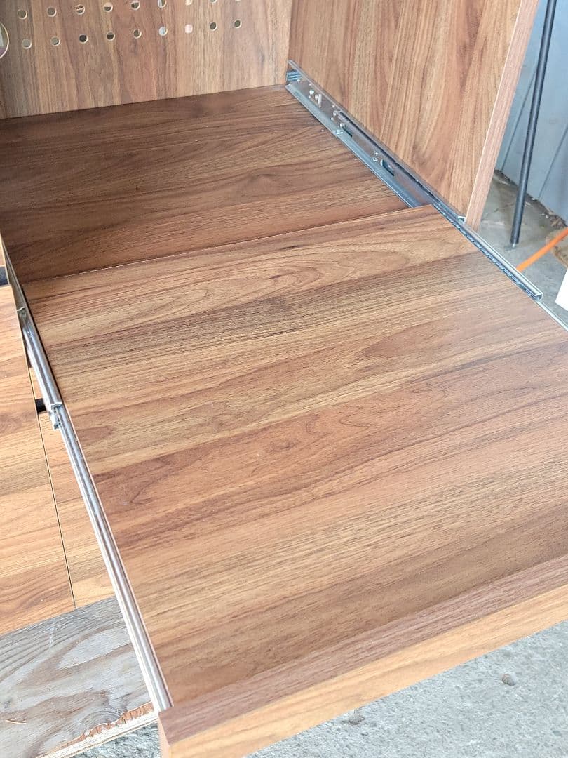 木目調 アイアンフレーム キッチンボード レンジ台 食器棚 ヴィンテージ風