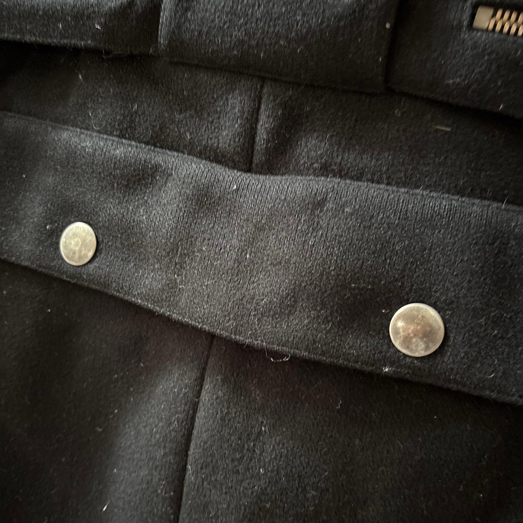 MIU MIU フード付きブラックダッフルコート