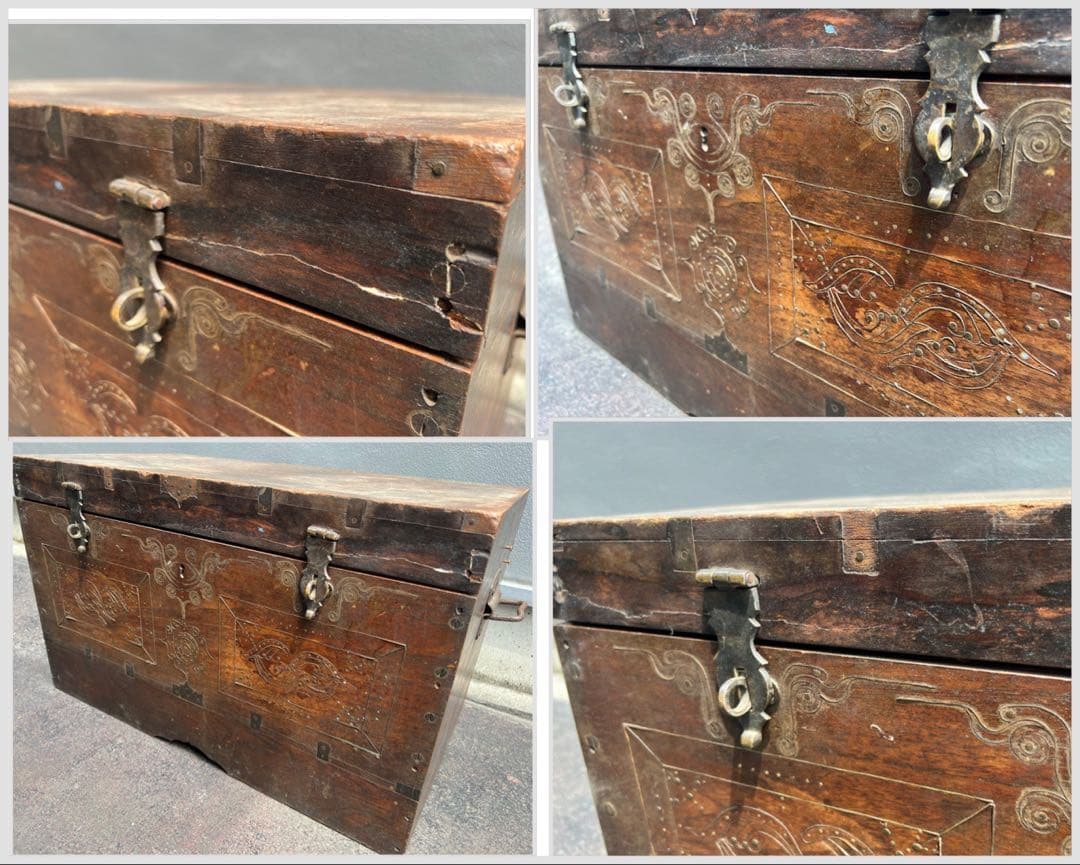 アンティーク Mandalay Box マンダレーボックス　金属装飾