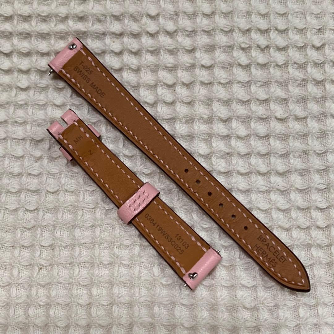 限界価格　HERMES 時計ベルト　ヴォースウィフト　ローズサクラ　13mm
