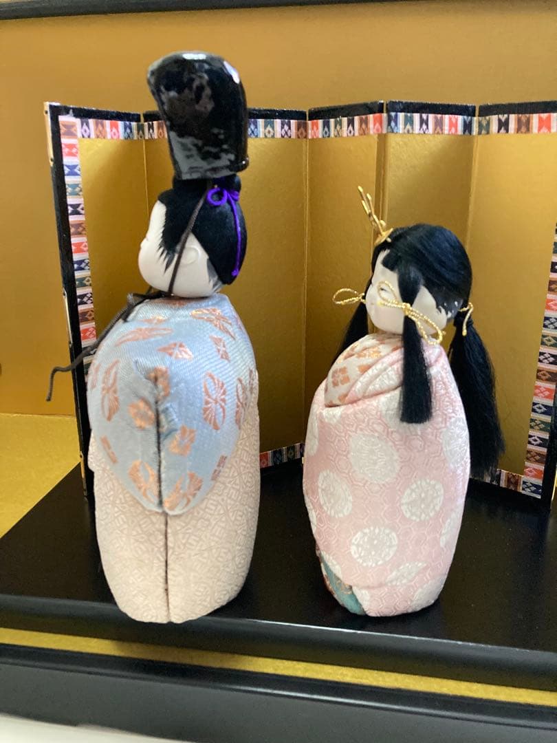 【雛人形 6点セット】雪洞　金屏風　台座　ひな祭り　木目込人形　伝統工芸