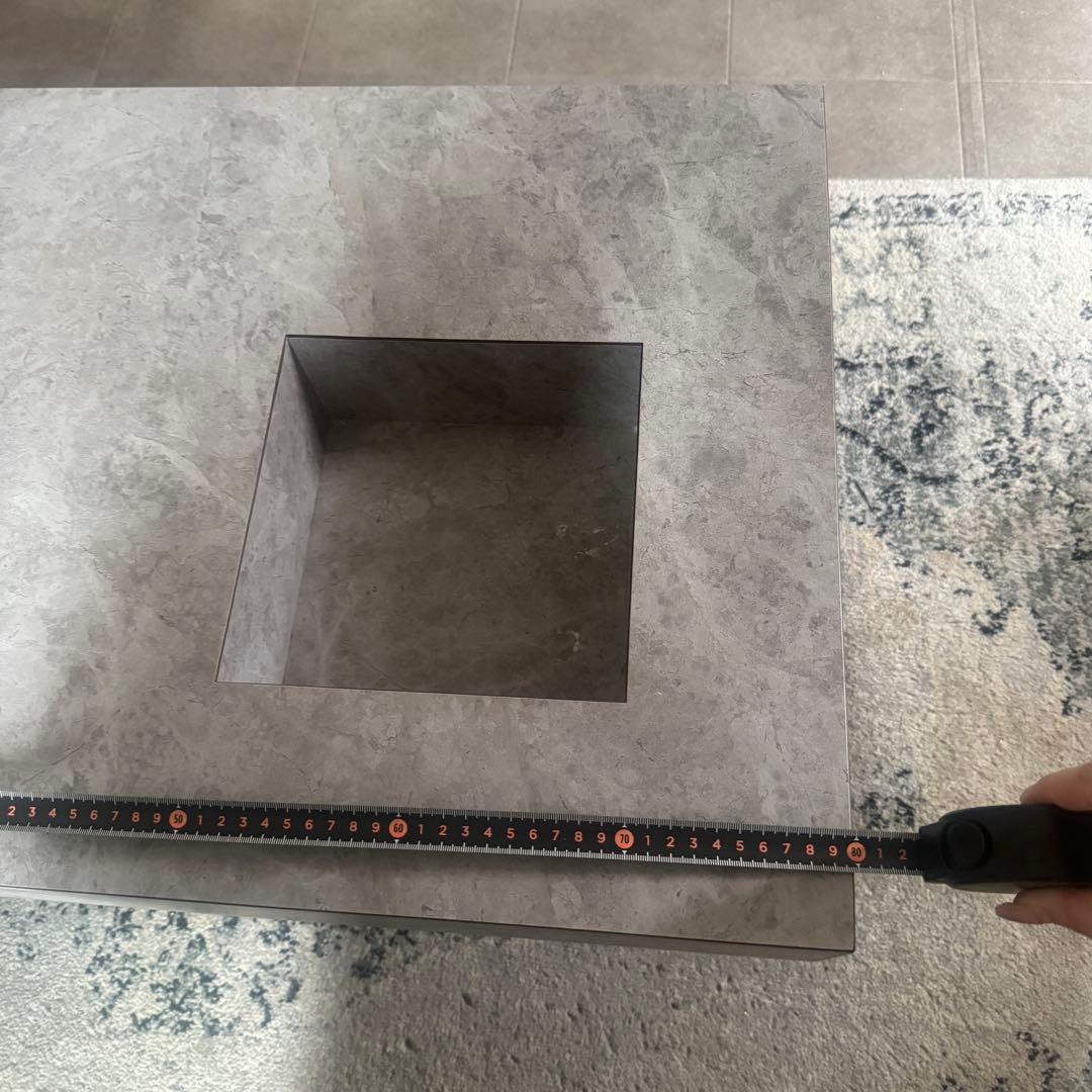 l*h様 うっどすたいる コンクリート調 ローテーブル リビング インテリア オ