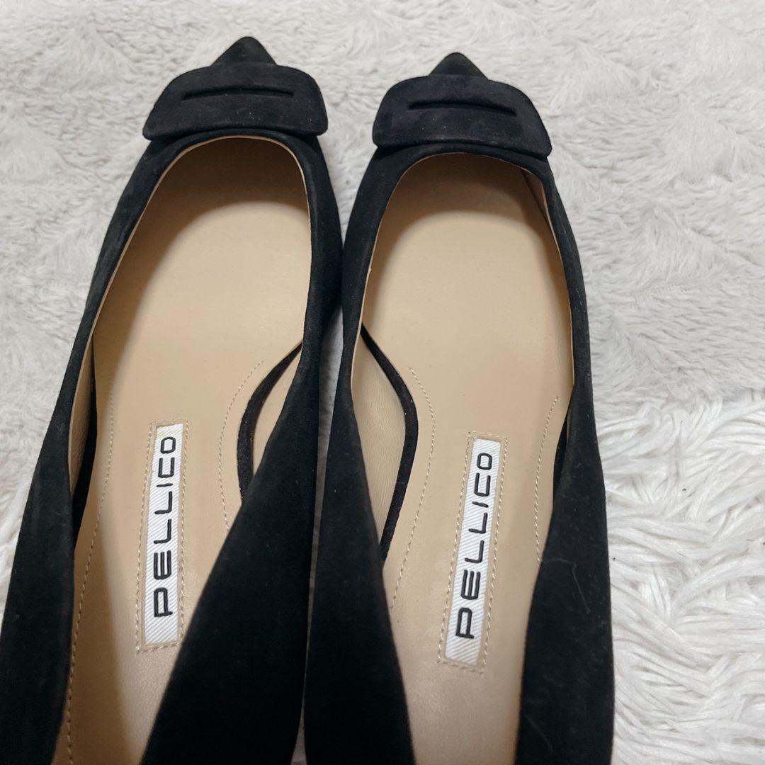 ペリーコ　スエード　バックル　パンプス　ブラック　レディース　アネッリ