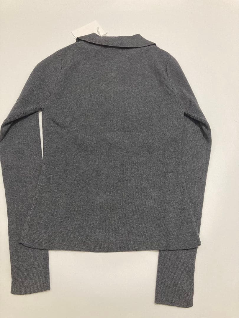 GANNI アーガイル柄長袖ポロシャツ