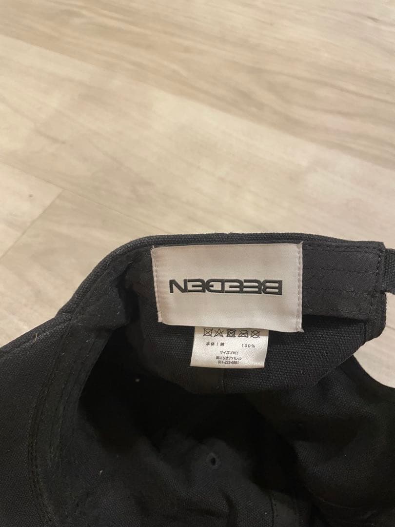 BEEDEN STUDS DAMAGE CAP BLACK キャップ