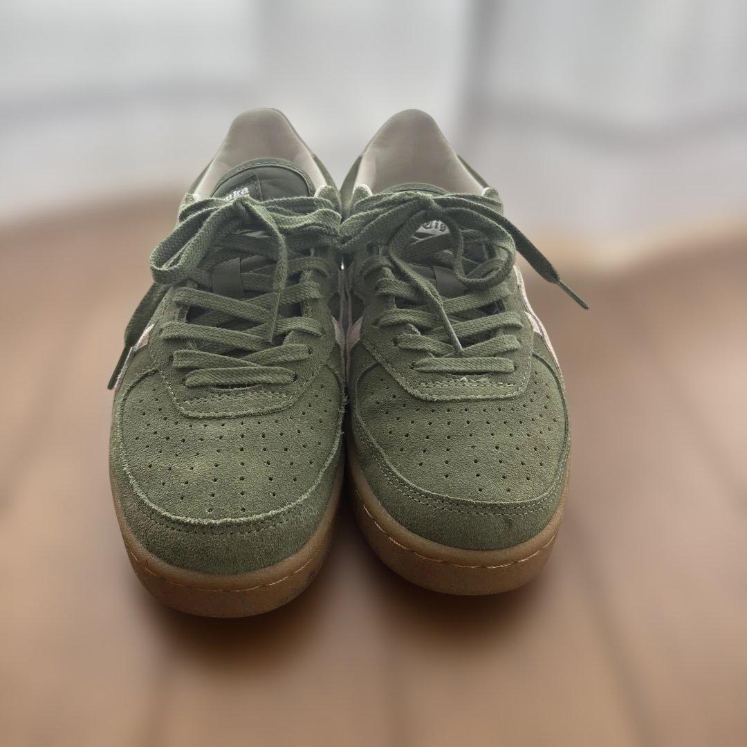オニヅカタイガーグリーンスエードスニーカー