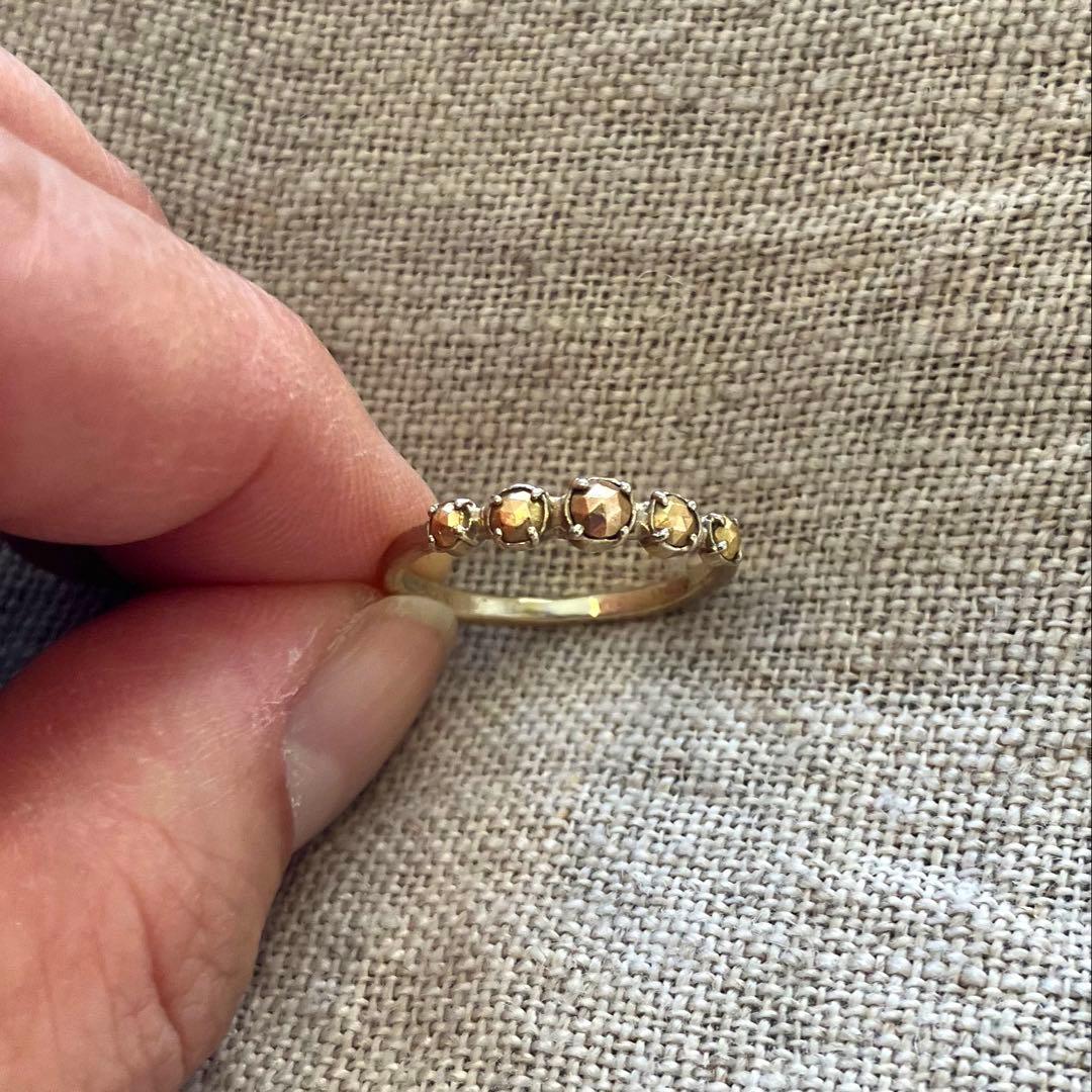 noguchiゴールドビーズデザインリング
