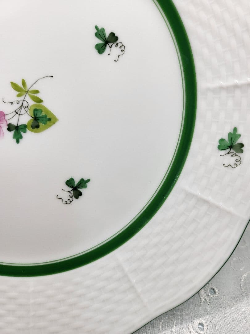 未使用近✨ヘレンド ウィーンの薔薇 プレート 中皿 ピンク ローズ 23cm①