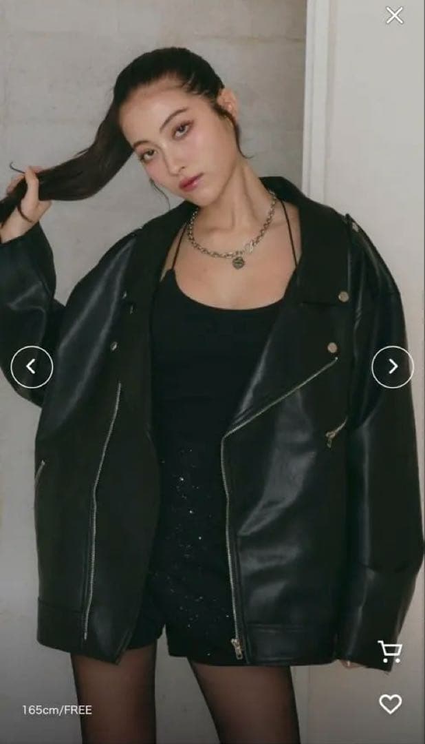 オーバーサイズレザージャケット