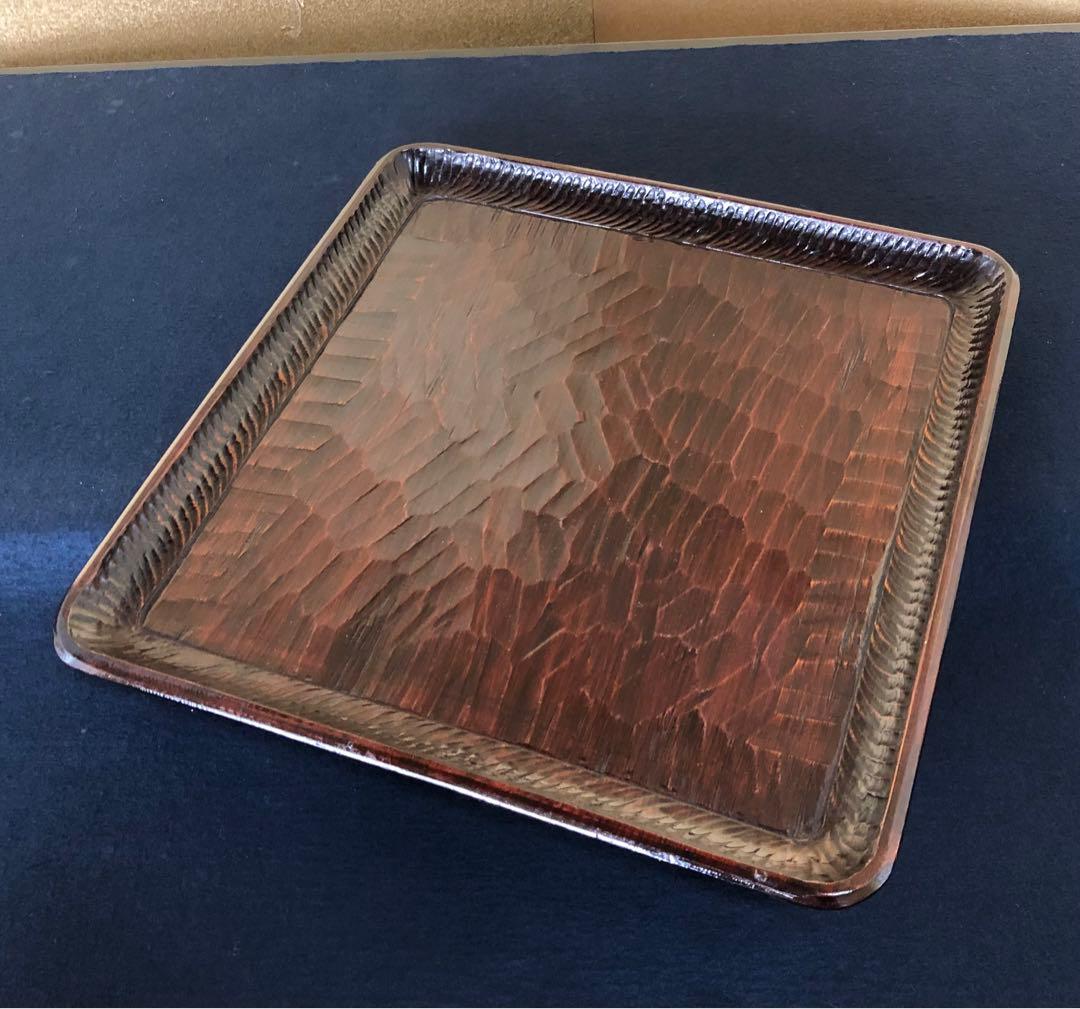 《レ》伝統工芸 讃岐彫 四方膳6客 讃岐膳 盆 刳抜 251201お2