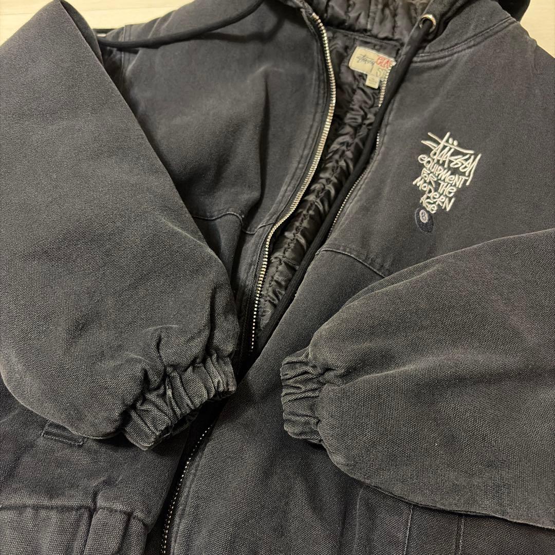 Stussy ブラック ジップアップジャケット M