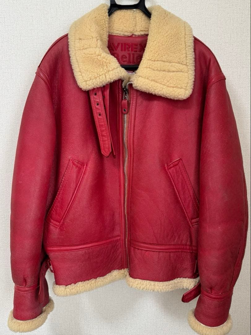 AVIREX アヴィレックス　 L フライトジャケット　B-3 レッド赤