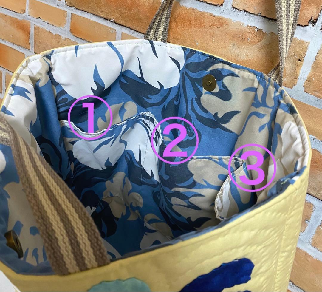 ハワイアンキルトバッグ（フラミンゴ）