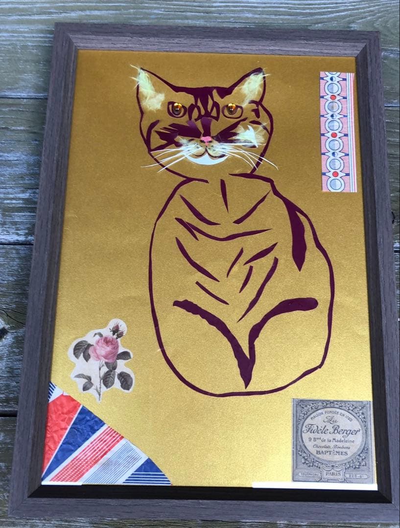 healing切り絵✂︎ゆるゆる猫