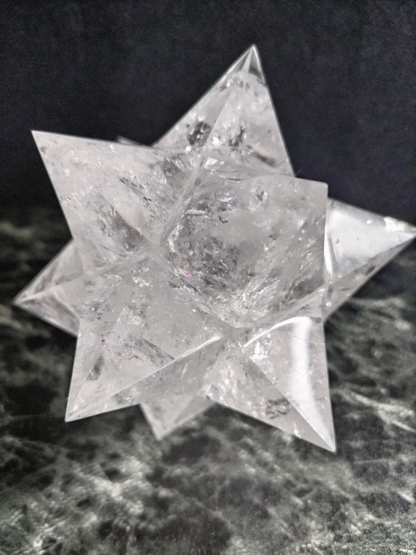 花*種様 レムリアン水晶アステロイド（最長幅9.5cm 、約389g）