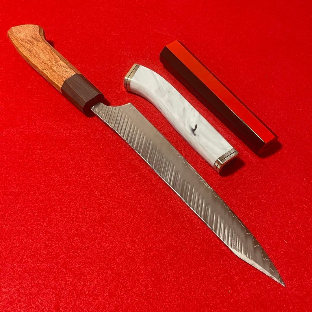 筋引き　包丁　vg10 反り