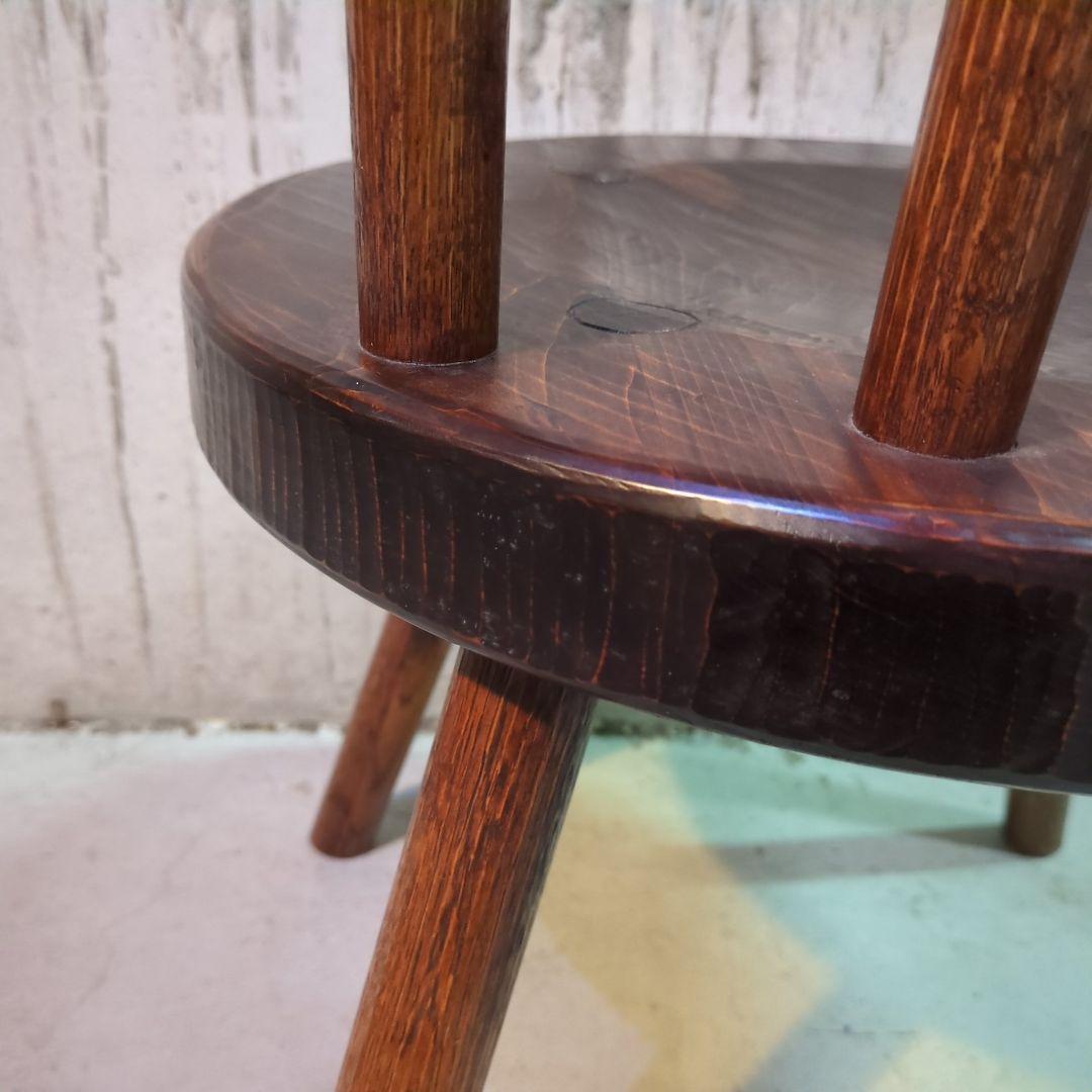 指物家具 矢澤金太郎 檜 スピンドルダイニングチェア 拭き漆 ヴィンテージ ②