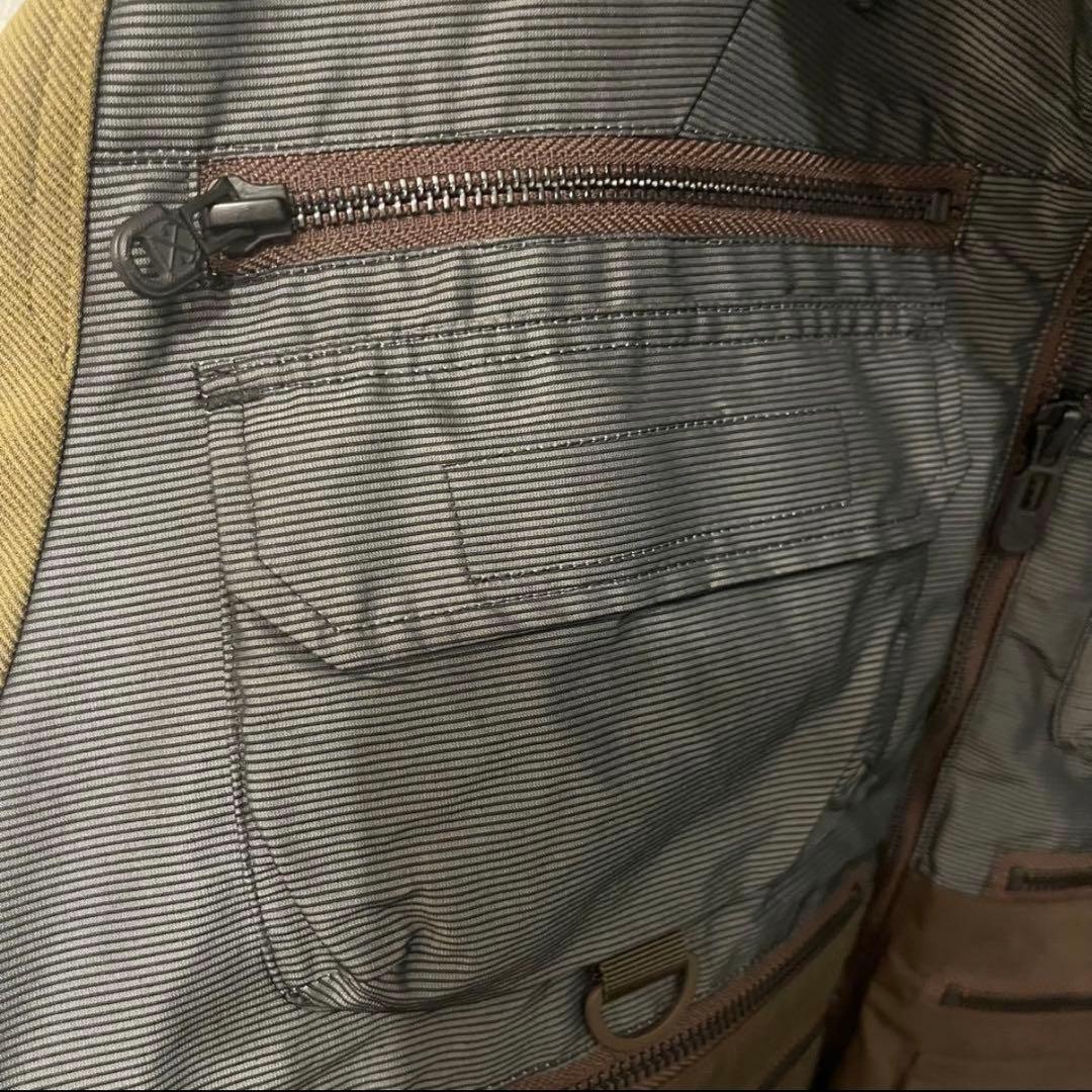 WhiteMountaineeringメッシュコントラストラグランラゲージパーカ