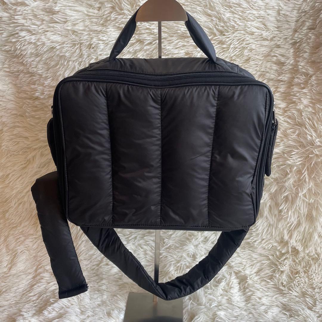 calin カラン ブラック キルティング ショルダーカバン　マザーズバッグ