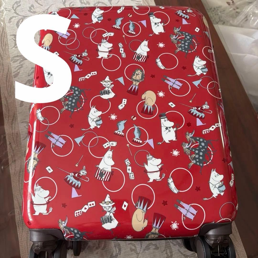 新品 ムーミン スーツケース サイズ S 36L （43）サーカス柄　赤