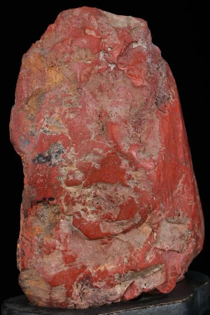 佐渡 赤玉石 赤石 碧玉 台座付 1.4kg 水石 鑑賞石 天然石 盆石 飾石