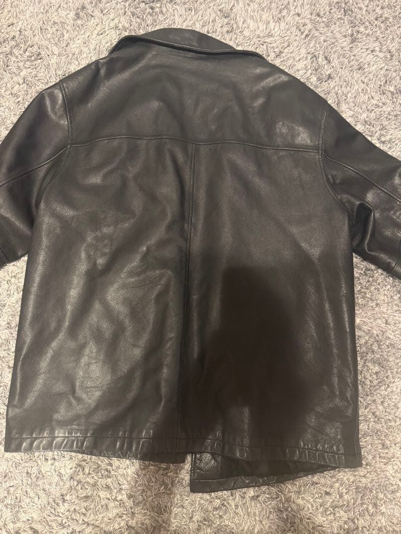 美品！OLDGAP ブラックレザーカーコート　XL 2XL XXL