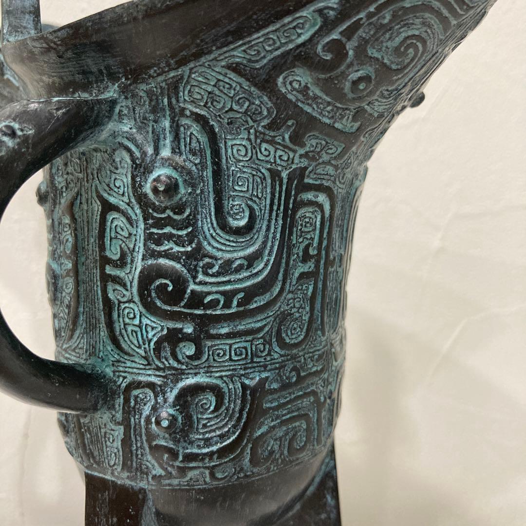 ★希少　骨董★ 香炉　お香　書道　篆刻　金文　爵杯　青銅器　青銅器　鳳紋爵