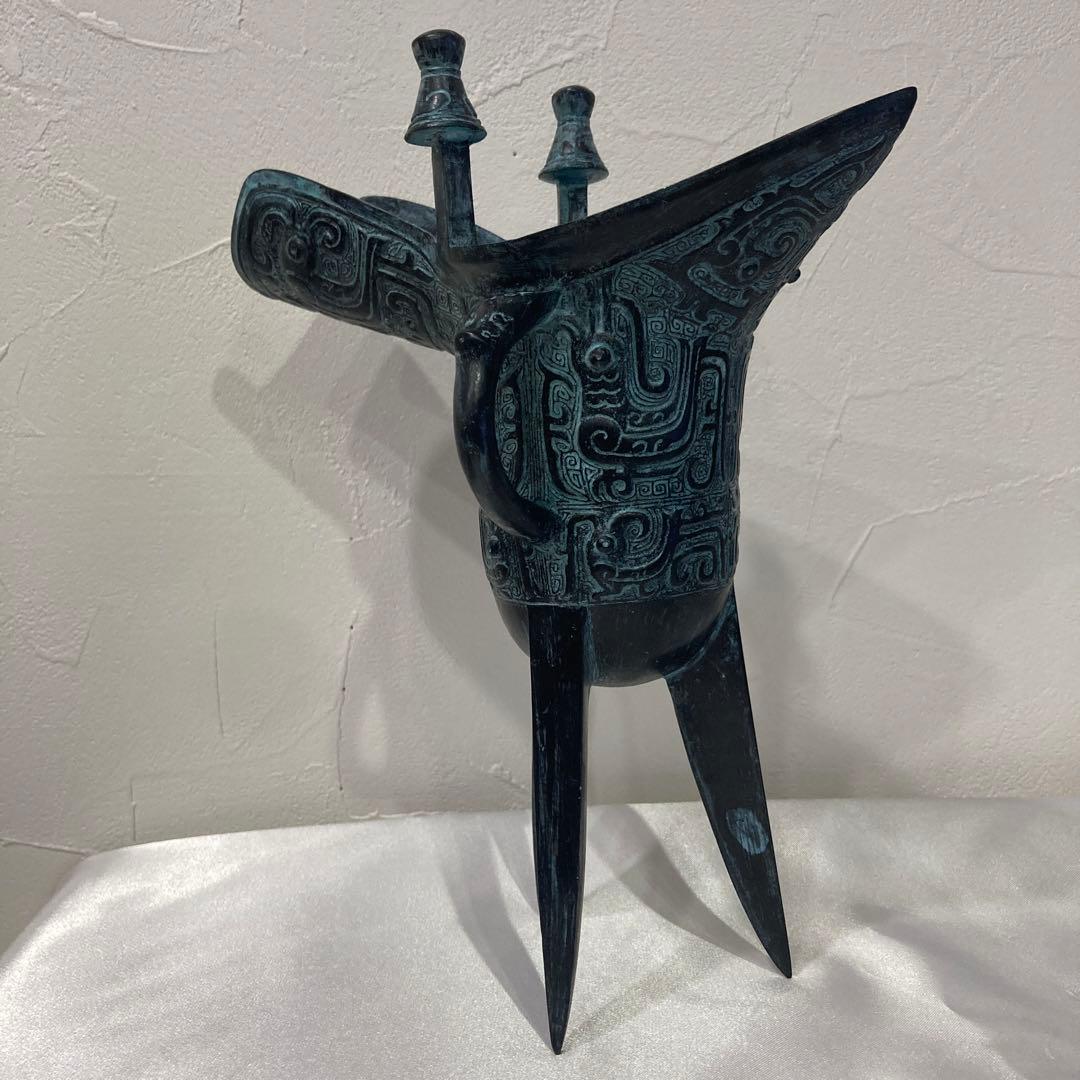 ★希少　骨董★ 香炉　お香　書道　篆刻　金文　爵杯　青銅器　青銅器　鳳紋爵