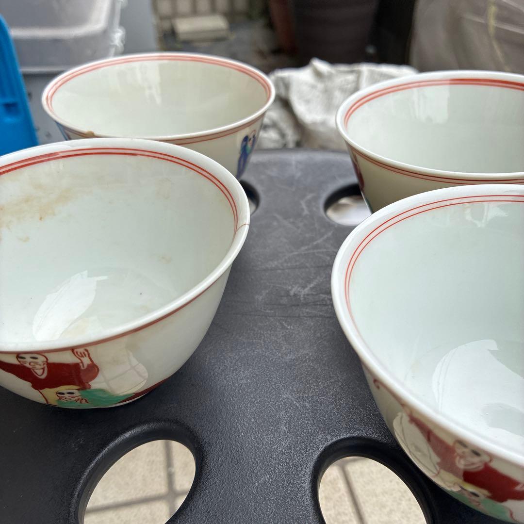 中国美術品　明成化年製　染め付け　仙人　レトロ