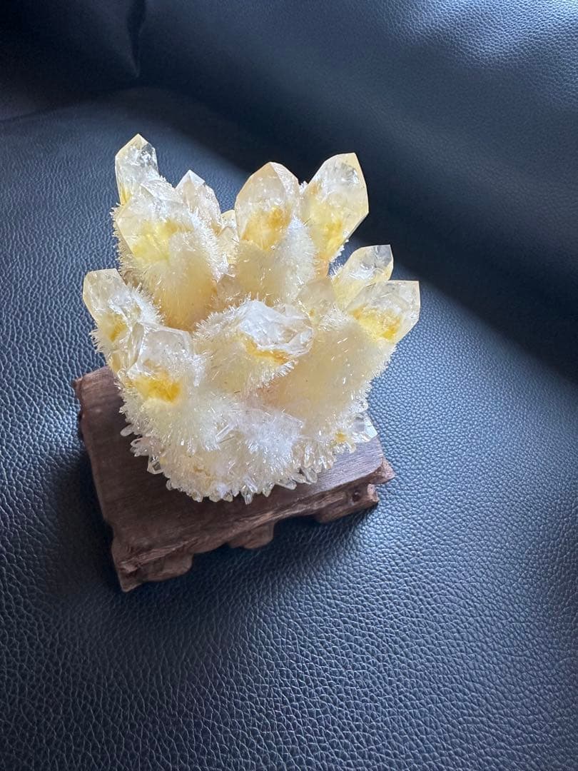 天然 水晶イエロー クラスター シトリン クォーツ パワーストーン　インテリア