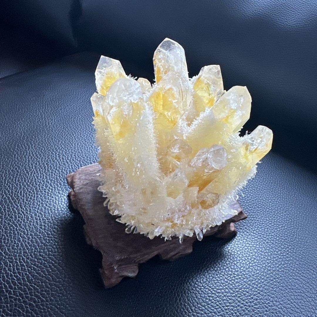 天然 水晶イエロー クラスター シトリン クォーツ パワーストーン　インテリア