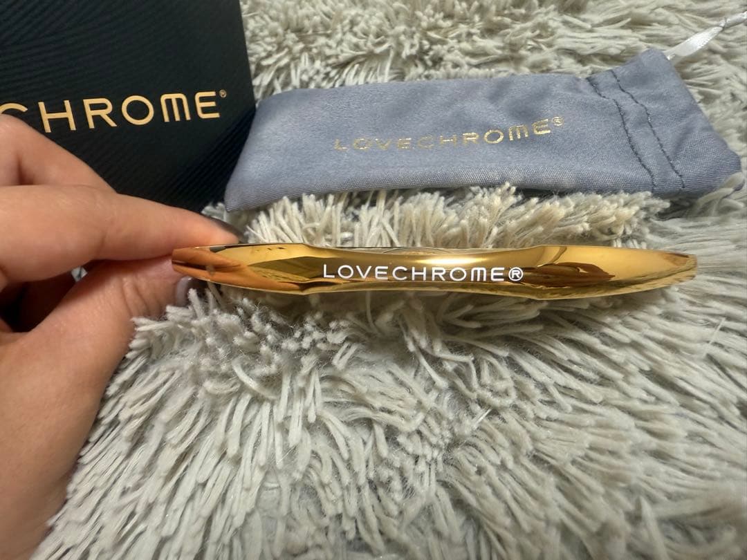 LOVECHROMEラブクロム　ゴールドコーム 日本製 ポーチ付き