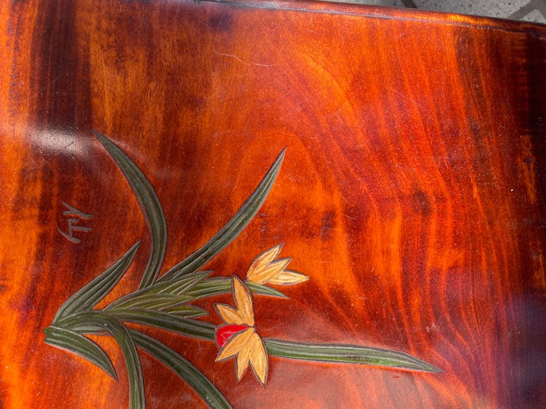 未使用　木製台座　讃岐彫　彫刻