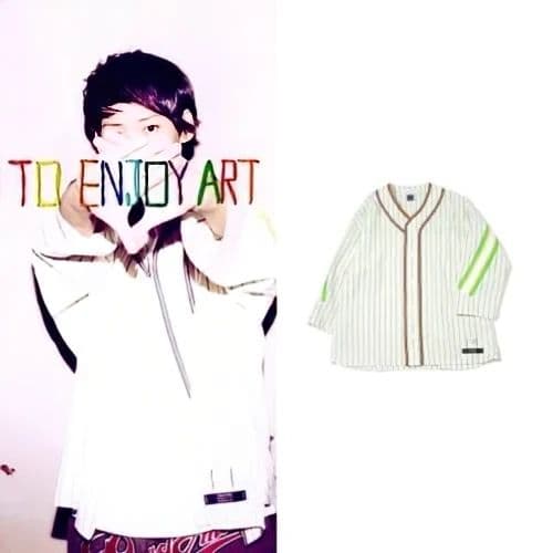 ゆ*ル様 facetasm 18AW ストライプベースボールシャツ TAKUYA