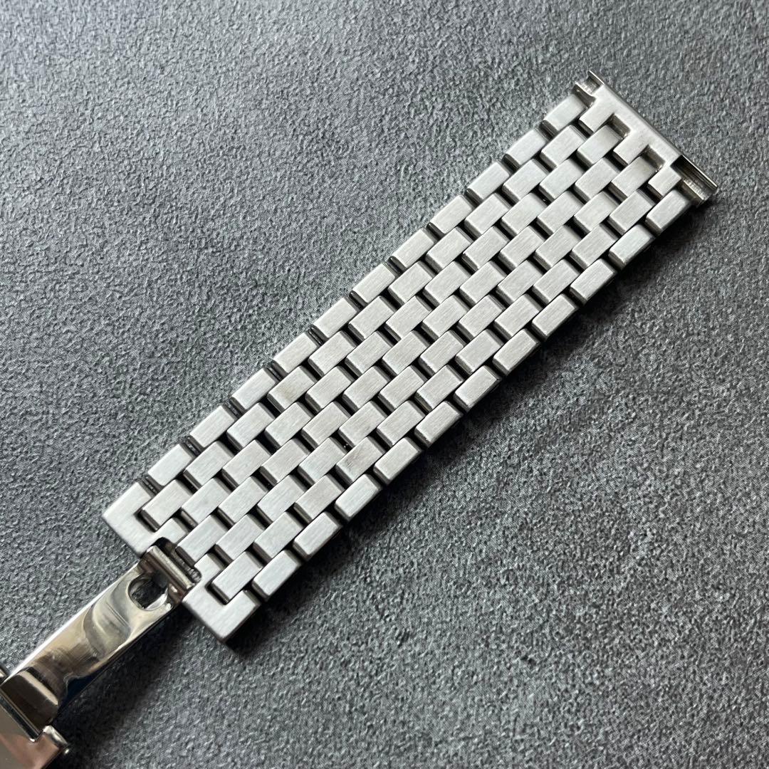 中古美品 ライスブレス 無垢19mm バタフライバックル 腕時計ブレスレット