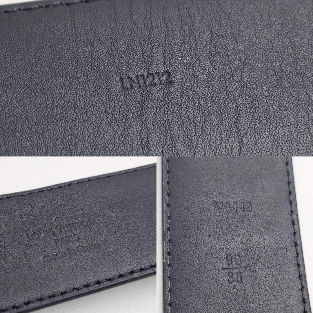 希少　ルイヴィトン モノグラム サンチュール エクリプス 黒ロゴ　LVイニシャル